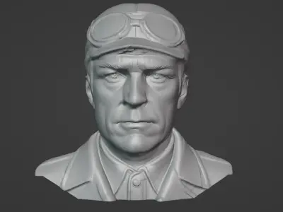 Car Driver Vintage 1950 bust 3D print model