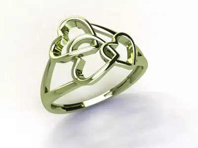 Heart ring 22 3D print model