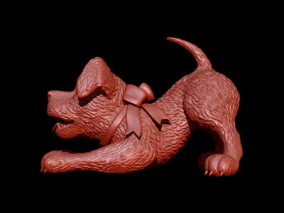 Small DOG 3D model for printing 3D print model