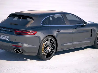 Porsche Panamera Sport Turismo 2018 3D model