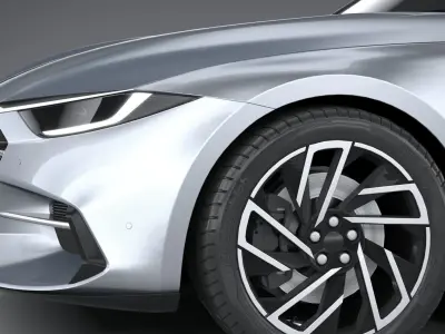 Generic Sedan v1 2022 LowPoly 3D model