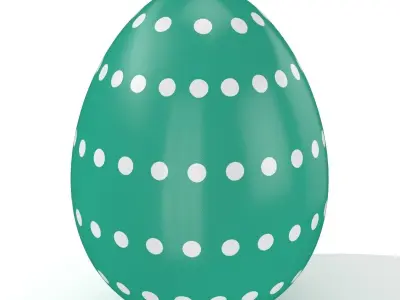 Easter egg N004 Low-poly 3D model