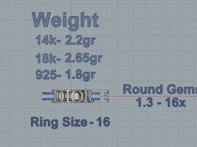 Dior Ring 3D print model