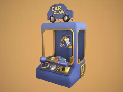 Car Claw Cartoon Stylized Low Poly Handpainted Low-poly 3D model