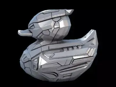 CyberDuck  A Futuristic Rubber Duck in Tesla Cybertruck Style 3D print model