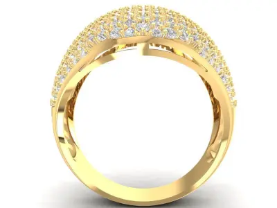 Luxury Round Pave Diamond Men Ring 3D Model  2797 3D print model