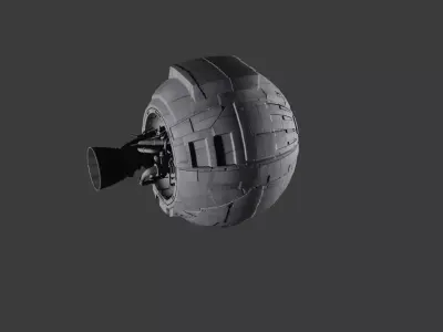Circular Space Pod Free 3D model