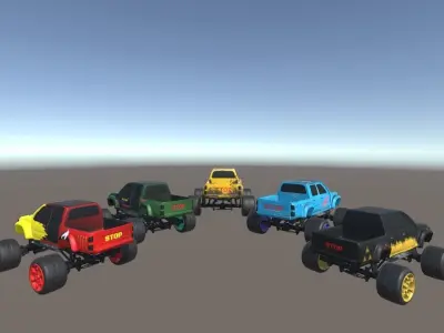  Low Poly Monster Turks pack-2 Low-poly 3D model