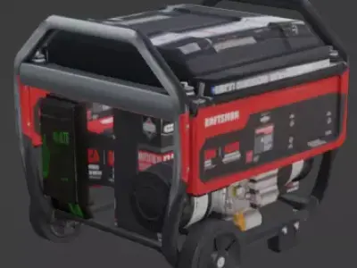 Backup Generator Low-poly 3D model