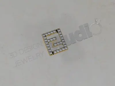 Highly luxury Fendi design earring 3d model 3D print model