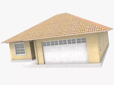 Mediterranean Style House Low-poly 3D model