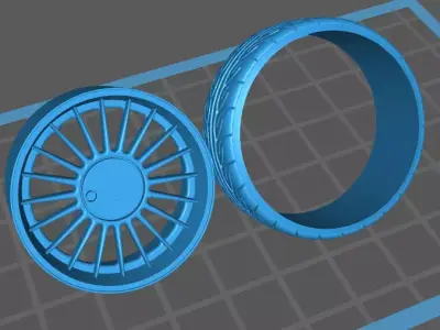 Alpina Wheels with Tires 3D print model