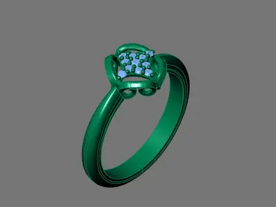 Rings for Women Womens Rings Stone Ring Ready STL 3DM Models  3D print model 21
