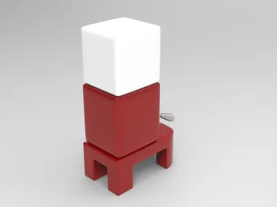 Cubic Stove Low-poly 3D model
