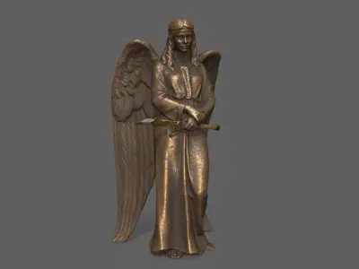 Angel Statue Low-poly 3D model shop
