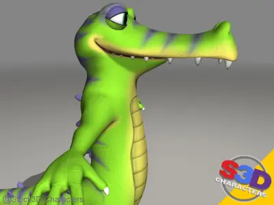 Crocodile toon 3D model