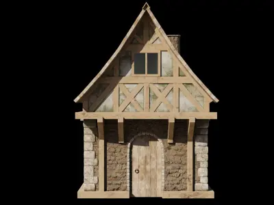 Medieval House By Nikdox Low-poly 3D model