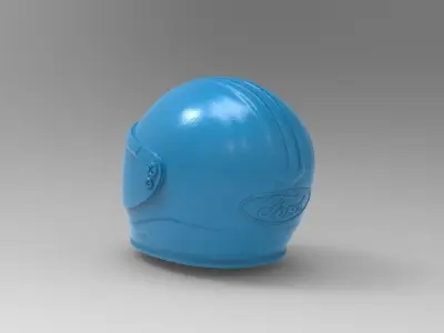 helmet ford classic car racing 3D print model