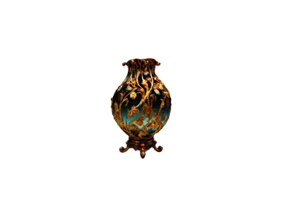 Elegant Ceramic Vase 3D Model - Timeless Home Decor 3D model 3D print model