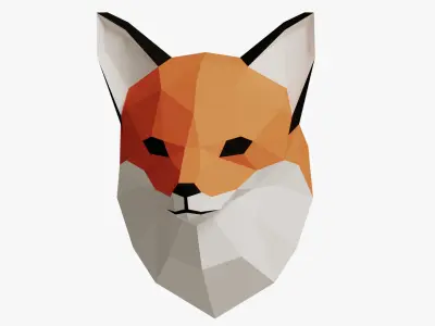 FOX PAPER HEAD 3D model