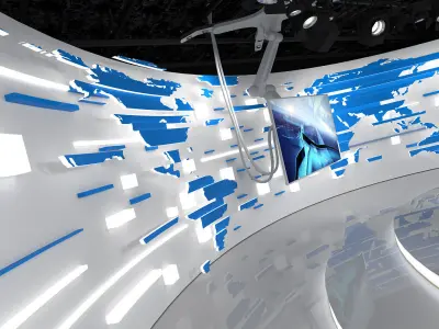 Virtual Broadcast Studio 18 3D model