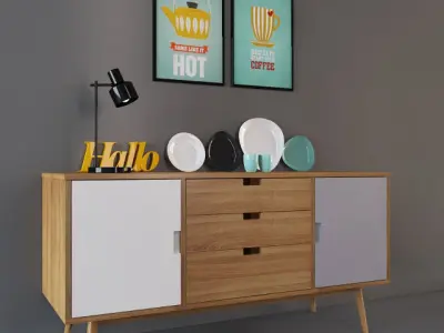 Sideboard Decor 3D model