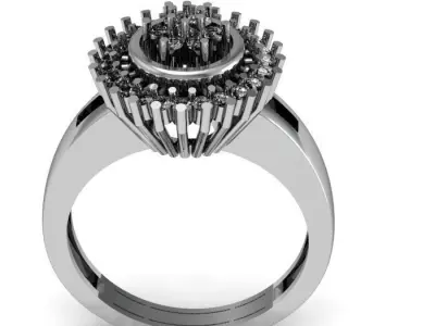 diamond ring 3D print model 63