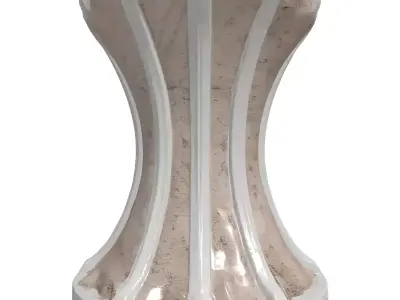 Ornate Stone Pedestal Decor Low-poly 3D model