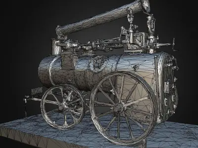 Steam machine  - Portable engine photogrammetry scan 3D model