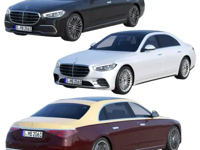 Mercedes-Benz S-Class W223 Long  AMG  Maybach 3D model
