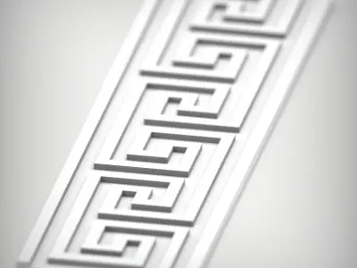 Infinite Greek Key Border Seamless 3D Decor 3D print model