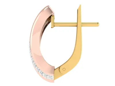 Solitaire Women Drop Earring 3dm STL OBJ FBX Render Details 3D print model 15
