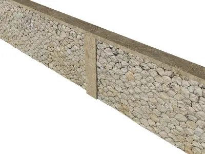 Ultra realistic Stone fence 3D model