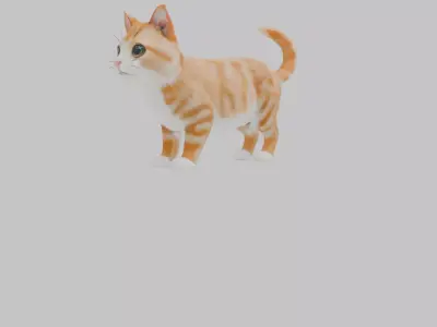 CAT MODEL Low-poly 3D model get