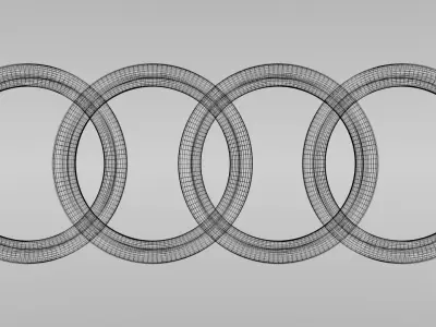 Audi logo 3D model