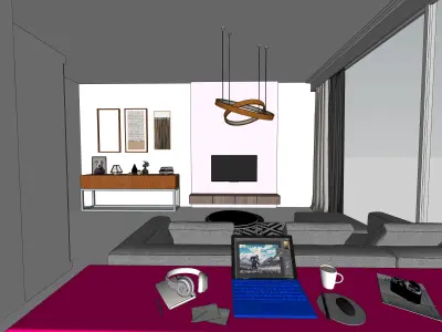 Modern Living room Set Type A 3D model