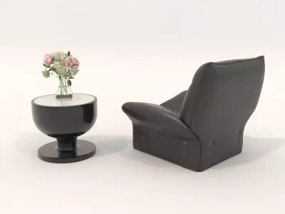 Modern Coffee Table and Armchair Set 69 3D model