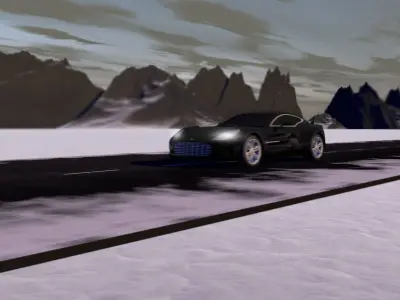 Aston Martin One-77 Low-poly 3D model