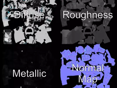 Futuristic Robotic Hand Model Pack Low-poly 3D model