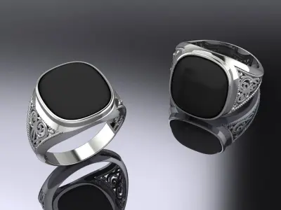 Jewelry Mens Ring Gold 3D print model order
