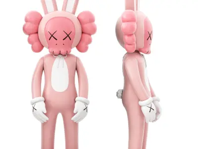 kaws accomplice vinyl figure 3D model