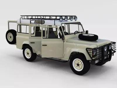 Full Land Rover Defender 110 Station Wagon rev 3D model