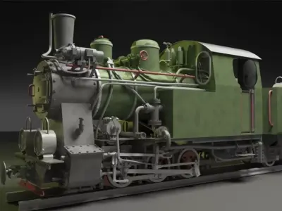 Py-27 Steam Locomotive 3D model