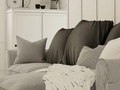 Scandinavian modern interior scene by IKEA 3D model