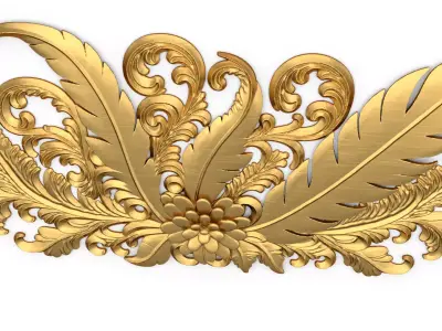 Modern Relief Wall Mural Decor CNC 3D Print 03 3D print model