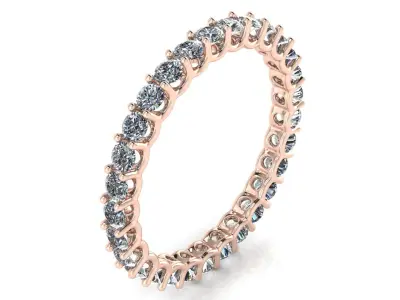 Jewelry Ring With Full Diamonds  3D print model