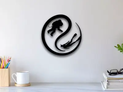 Diver Wall Art 3D print model purchase