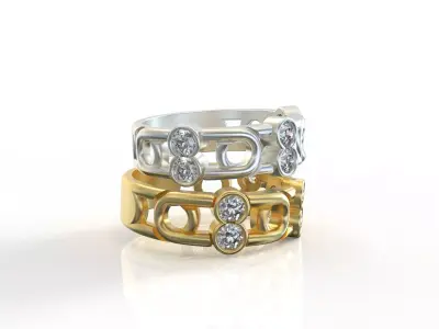 Fashion Ring 3D Model 3D print 3D print model
