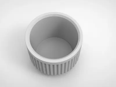 straight lines pattern vase 3D print model