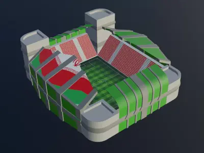 Football Stadium - Iranian Low-poly 3D model